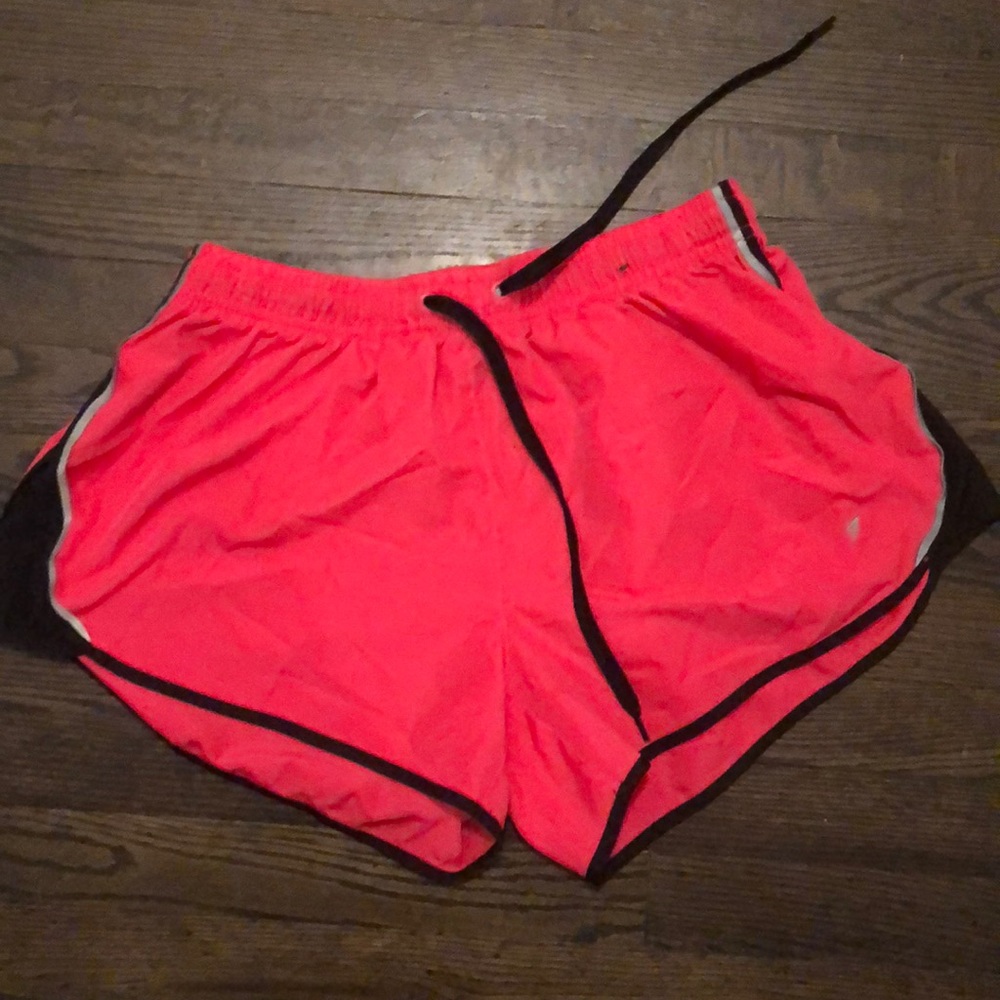Pink running shorts